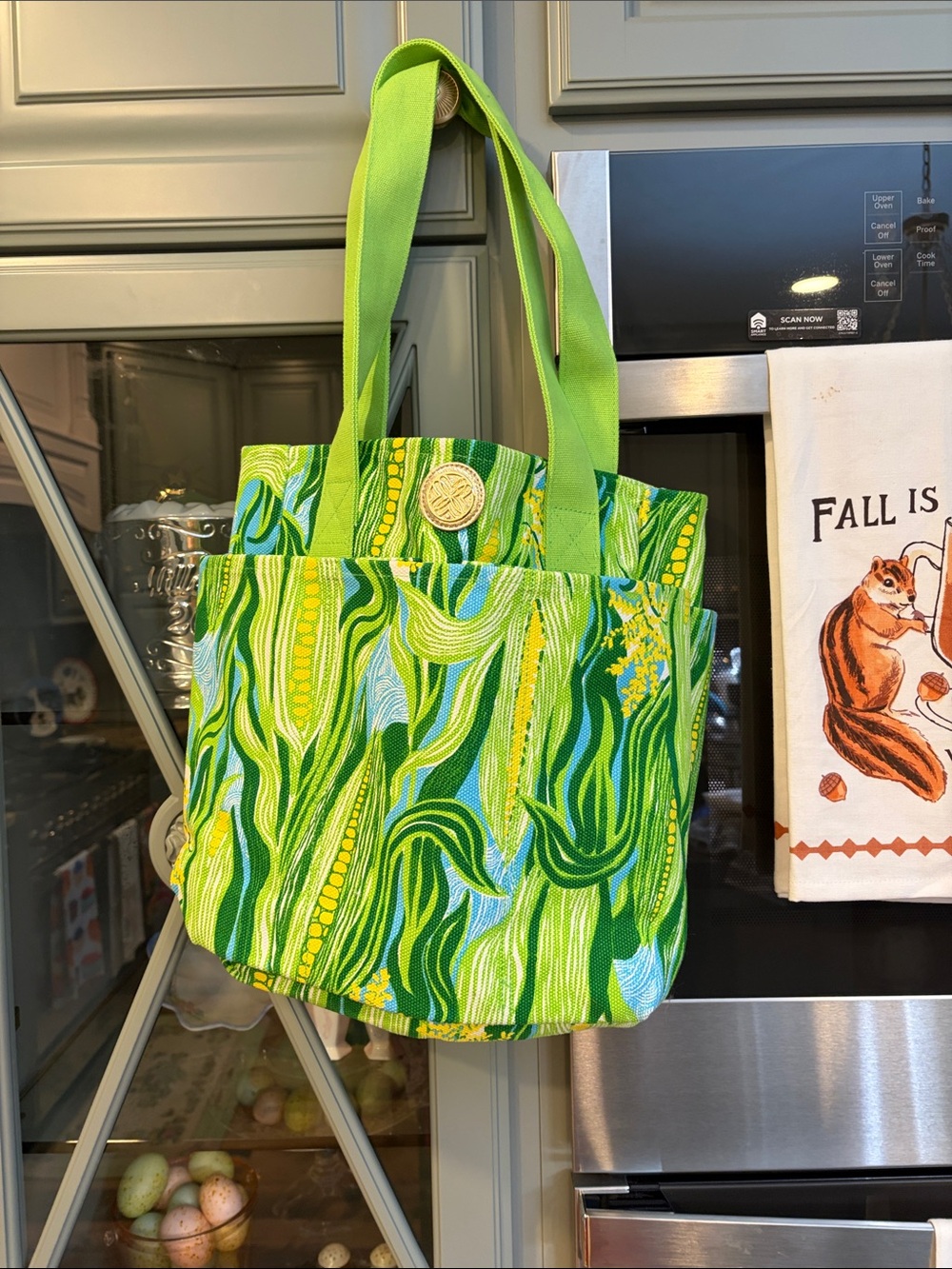 Lilly Pulitzer Corm Canvas Tote Shopper Bag NWOT